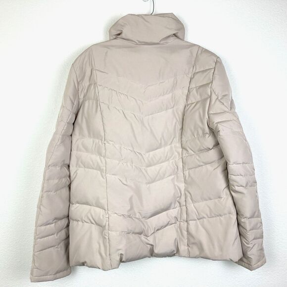 Kenneth Cole Reaction Women's Duck Down Quilted Puffer Jacket Size L Beige Tan - Picture 4 of 10